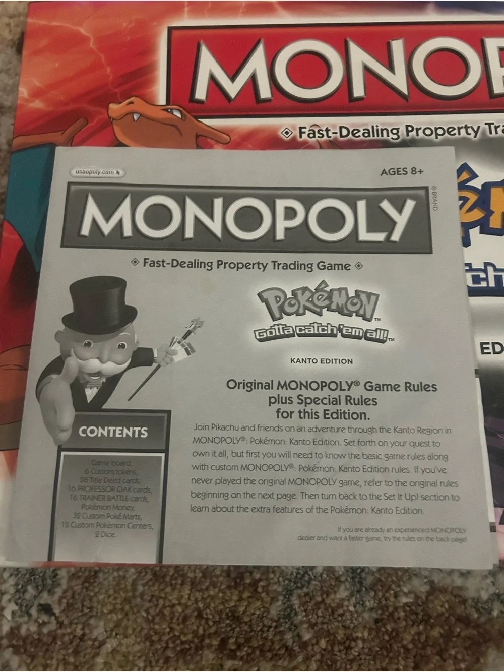 Pokemon Monopoly Kanto Edition Like new